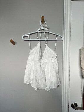 H&M Divided White Babydoll Halter